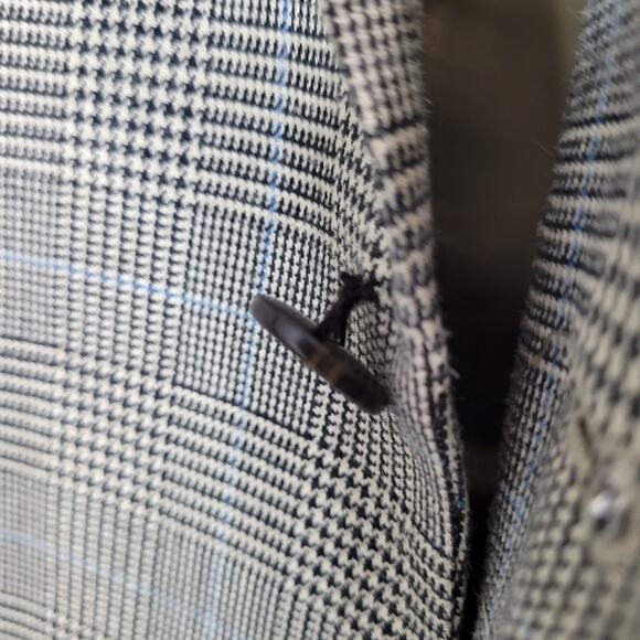 Lauren Ralph Lauren silk wool two button blazer sz 48L gray houndstooth classic - Picture 10 of 10